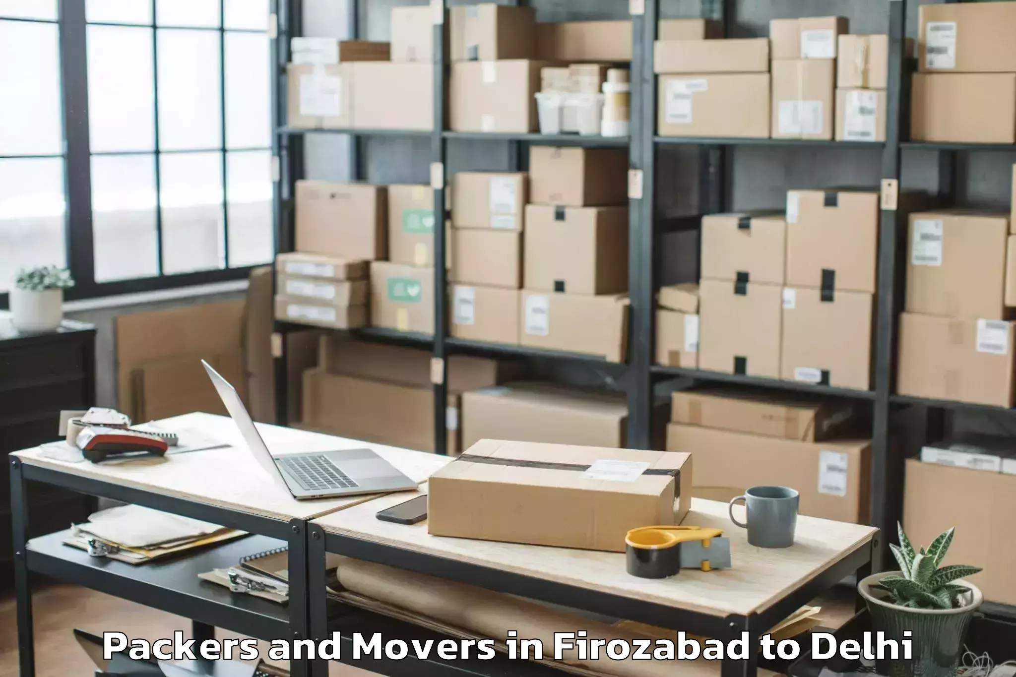 Quality Firozabad to D Mall Paschim Vihar Packers And Movers